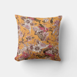 Fall Orange Blumengarten Muster Kissen