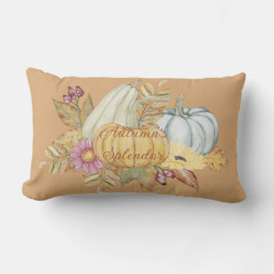 Fall Orange Erntedank Pumpkin Lumbar Pillow Lendenkissen