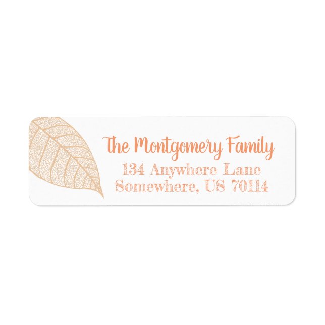 Fall Orange Leaf Skeleton | PERSONALISIERT (Vorne)