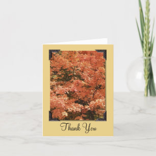 Fall Orange Leaves Thank You Dankeskarte