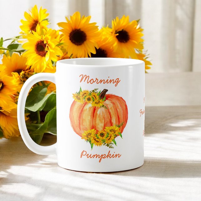 Fall Orange Pumpkin Erntedank Friendsgiving Kaffeetasse (Von Creator hochgeladen)