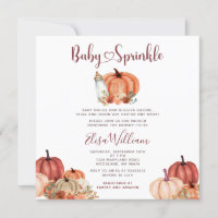 Fall Orange Pumpkin Milk Flasche Baby Sprinkle
