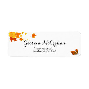 Fall Orange Red Blätter Rücksendeadresse