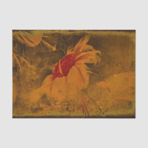 Fall Orange Sonnenblume Vintag antike Textur Seidenpapier