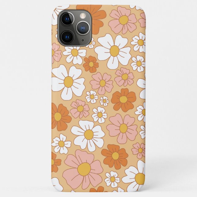 Fall Orange und White Floral Case-Mate iPhone Hülle (Rückseite)