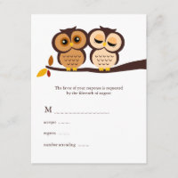Fall Owls Hochzeitskarten