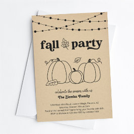 Fall Party Invitation Einladung