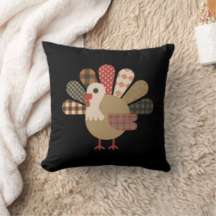 Fall Patchwork QuiltedTurkey Erntedank Kissen