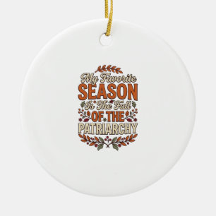 Fall Patriarchat Vintage Feministin Herbst-Shirt D Keramik Ornament