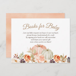 Fall Peach and Green Pumpkin Books for Baby Postkarte