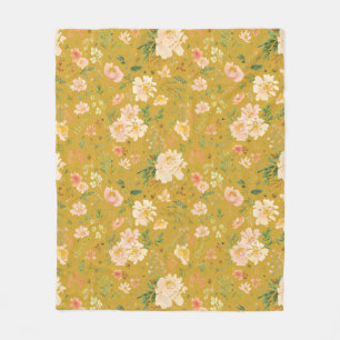 Fall Peach Blume Wasserfarbe Mustar Gelbe Decke