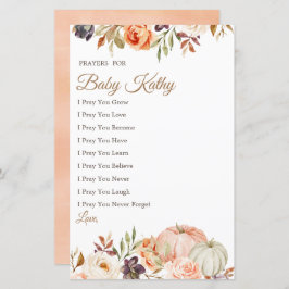 Fall Peach Pumpkin Liebe Gebete für Baby