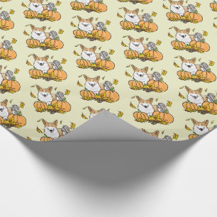 Fall Pembroke Welsh Corgi (rot 1) Pumpkins Niedlic Geschenkpapier