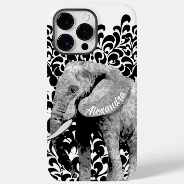 Fall "personalisiert Elephant Damask iPhone 6" Case-Mate iPhone Hülle (Rückseite)