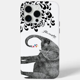 Fall "personalisiert Elephant Damask iPhone 6" 15 Pro Max Hülle