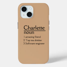 Fall personalisiert Name Definition iPhone 15 Case-Mate iPhone Hülle