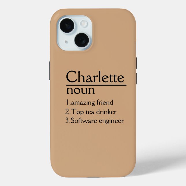 Fall personalisiert Name Definition iPhone 15 Case-Mate iPhone Hülle (Rückseite)