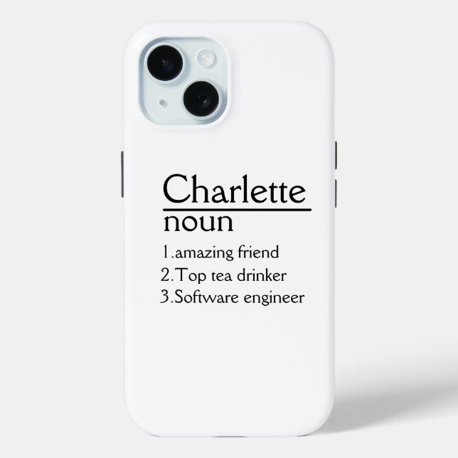 Fall personalisiert Name Definition iPhone 15 Case-Mate iPhone Hülle (Rückseite)