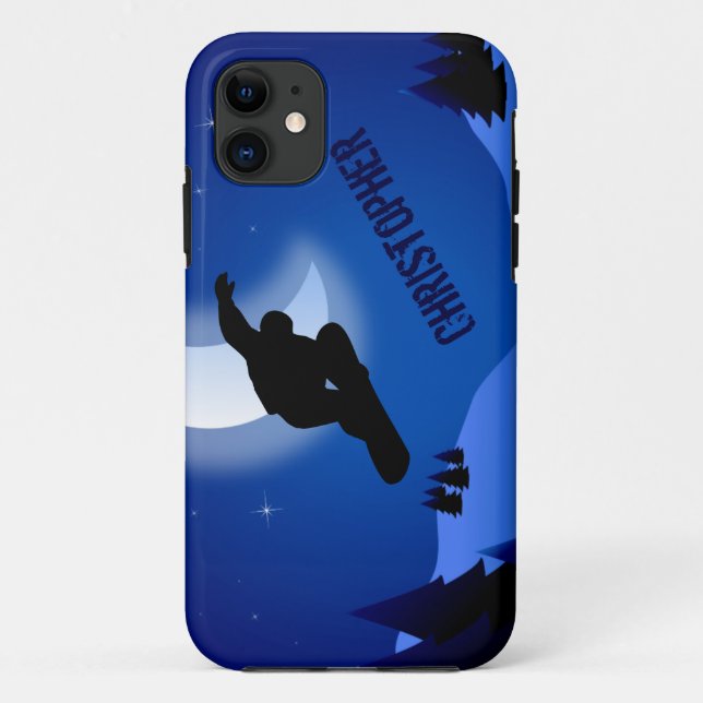 Fall personalisiert Night Snowboard iPhone 5 Case-Mate iPhone Hülle (Rückseite)