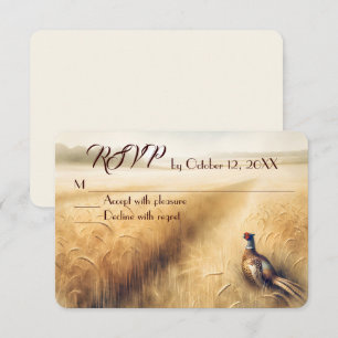 Fall Pheasant Wedding RSVP
