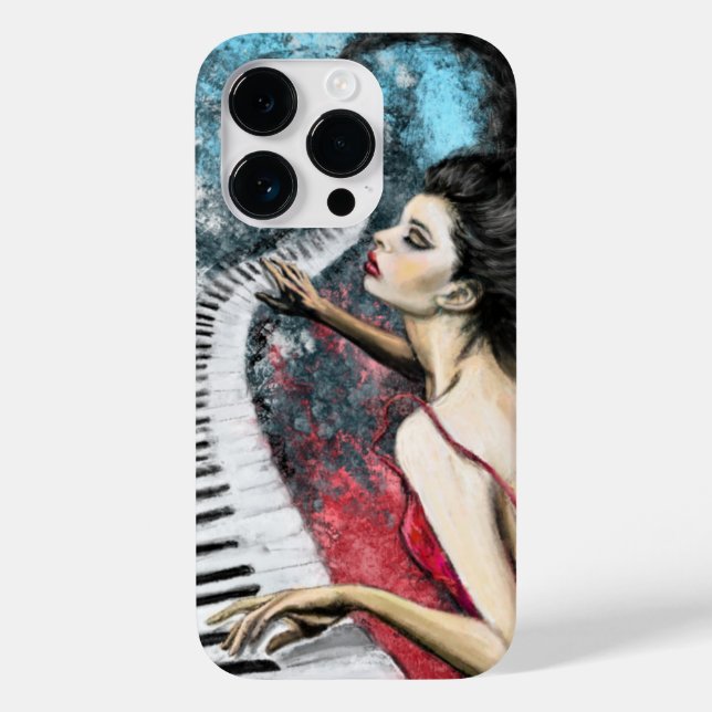 Fall Piano Woman iPhone Case-Mate iPhone Hülle (Rückseite)