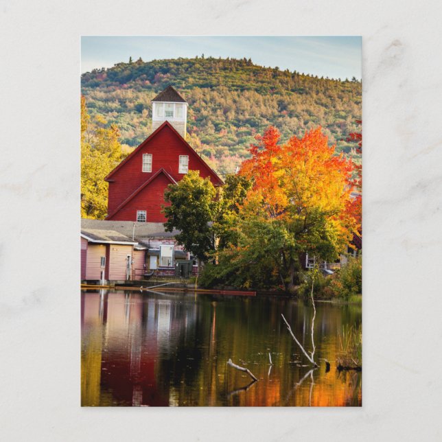 Fall Picture Grist Mill Ashland New Hampshire Postkarte (Vorderseite)