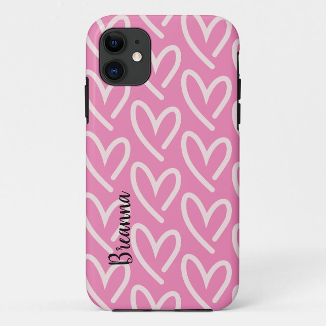 Fall "Pink Heart Case-Mate iPhone" iPhone Hülle (Rückseite)