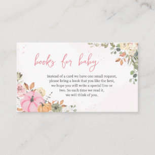 Fall Pink Pumpkin Baby Duschbücher für Baby Begleitkarte