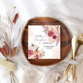 Fall Pink Pumpkin Floral Girl Dusche Serviette