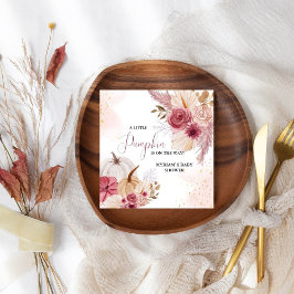 Fall Pink Pumpkin Floral Girl Dusche Serviette