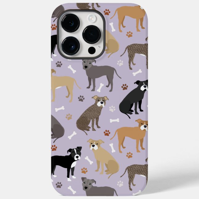 Fall Pitbull Paws and Bones Case-Mate iPhone Hülle (Rückseite)