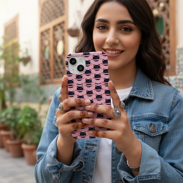 Fall Planet Cat iPhone 15 Hülle (Von Creator hochgeladen)