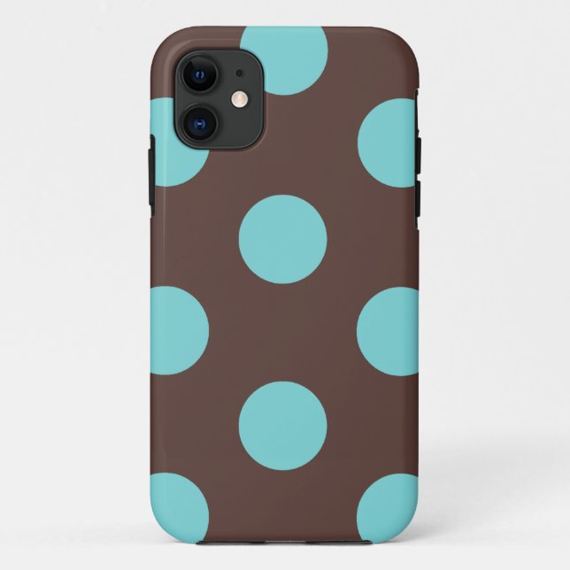 Fall : Polka Dot (Braun & Blau) Case-Mate iPhone Hülle (Rückseite)