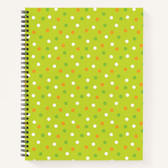 Fall Polka Dot Spiral Notebook Notizbuch (Vorderseite)
