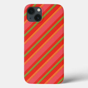 Fall Poppy Colors Stripes iPad Case