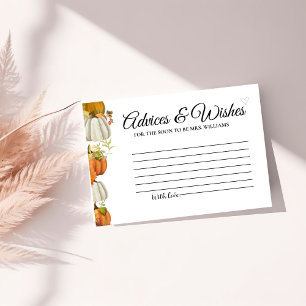 Fall Pumkin Advices & WIshes Brautparty Begleitkarte