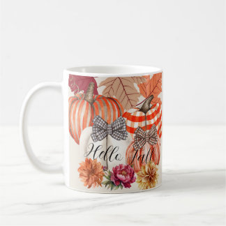 Fall Pumkin Floral Kaffeetasse