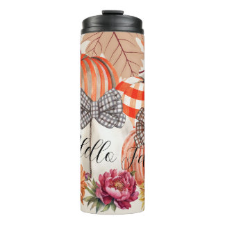 Fall Pumkin Floral Thermosbecher