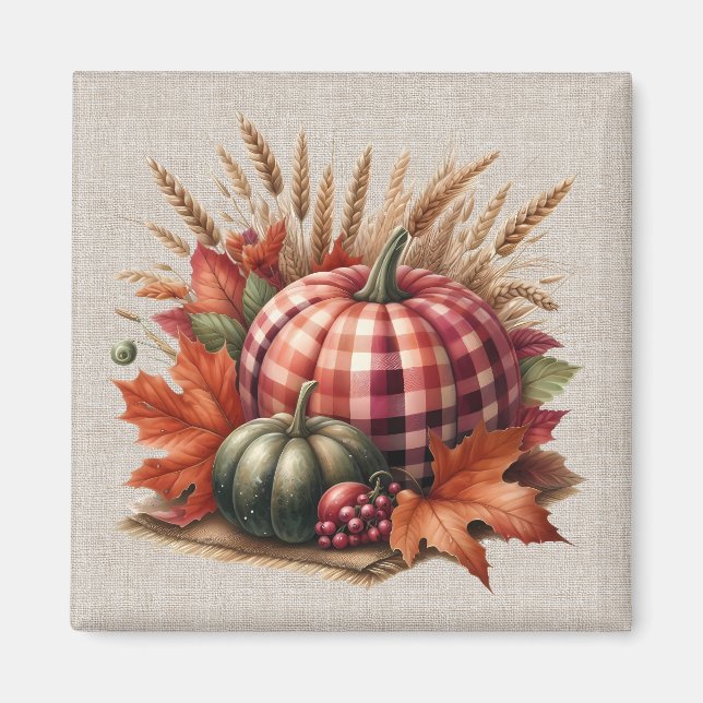 Fall Pumpkin Artwork Magnet (Vorne)