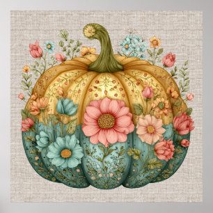 Fall Pumpkin Artwork Poster