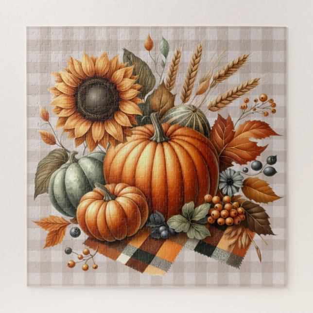 Fall Pumpkin Artwork Puzzle (Vertikal)