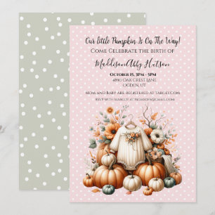 Fall Pumpkin Baby Announcement Einladung