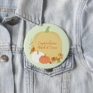 Fall Pumpkin Baby Dusche Button