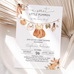 Fall Pumpkin Baby Dusche Einladung Editable Baby