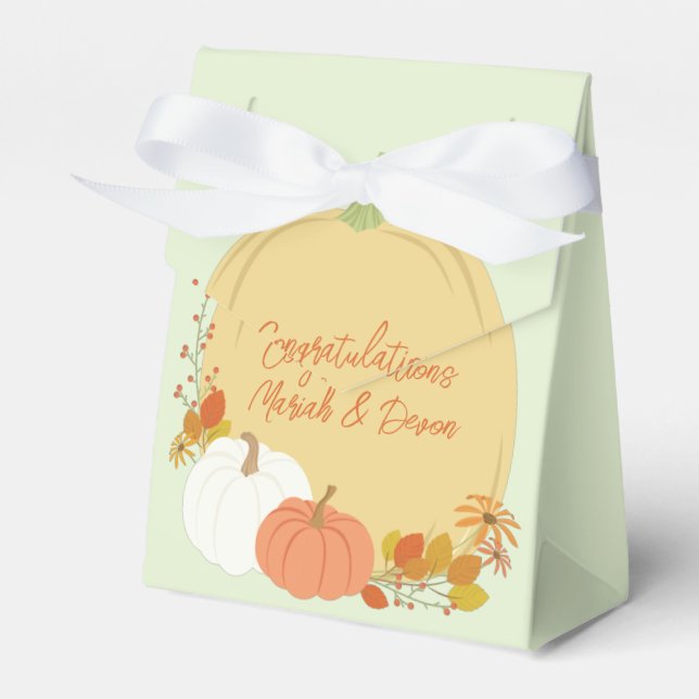 Fall Pumpkin Baby Dusche Geschenkschachtel (Vorderseite)