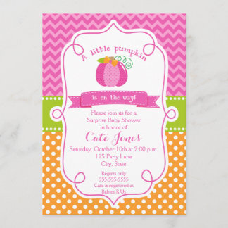 Fall Pumpkin Baby Dusche, Girl Pumpkin Einladung
