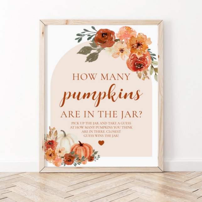 Fall Pumpkin Baby Dusche schätzen wie viele Pumpki Poster (Von Creator hochgeladen)