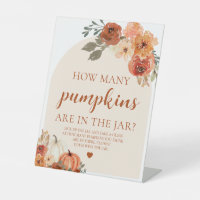 Fall Pumpkin Baby Dusche schätzen wie viele Pumpki