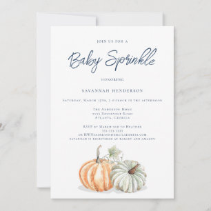 Fall Pumpkin Baby Dusche Sprinkle Einladung