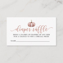 Fall Pumpkin Baby Dusche Windeln Raffle